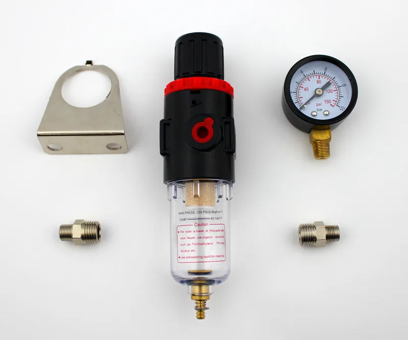 Airbrush Compressor regulator filter Pressure Regulator Water Trap Filter Water Moisture Gauge AFR-2000
Airbrush Compressor regulator filter Pressure Regulator Water Trap Filter Water Moisture Gauge AFR-2000