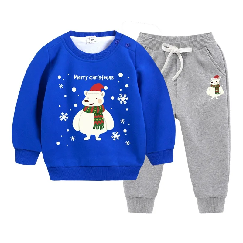 Boys girls Winter Clothing Cartoon Printed Baby Long Sleeve Thicken Plus hair T-shirts + Trousers Sets toddler christmas outfit
Boys girls Winter Clothing Cartoon Printed Baby Long Sleeve Thicken Plus hair T-shirts + Trousers Sets toddler christmas outfit