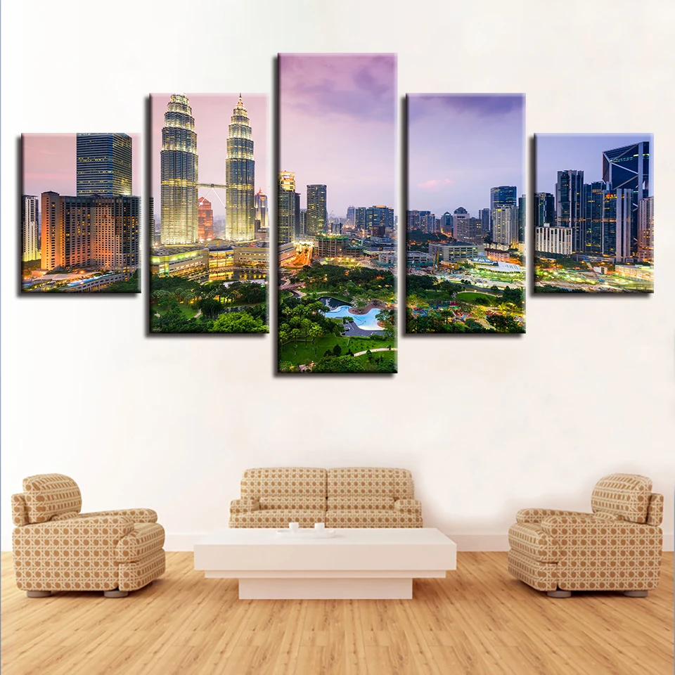 Wall Decor Canvas Pictures Modular Frame 5 Pieces Green Tree And High-Rise Buildings City Scenery Painting HD Printed Art Poster
Wall Decor Canvas Pictures Modular Frame 5 Pieces Green Tree And High-Rise Buildings City Scenery Painting HD Printed Art Poster