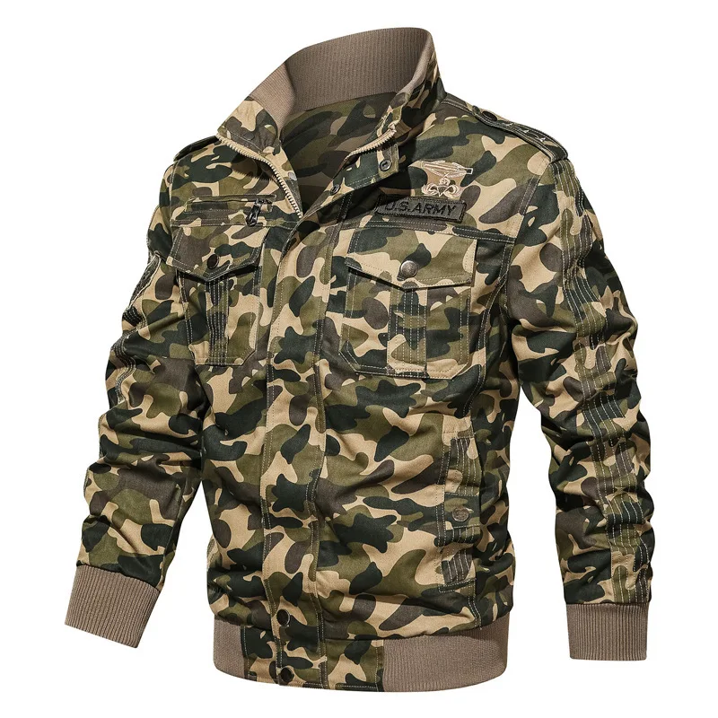 Plus Size Military Camouflage Jacket Men 2019 Spring Autumn Cotton Jackets and Coats Fashion Casual Man Camo Army Jackets Tops
Plus Size Military Camouflage Jacket Men 2019 Spring Autumn Cotton Jackets and Coats Fashion Casual Man Camo Army Jackets Tops