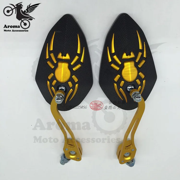 spider Decals motorcycle rearview mirror 10mm 8mm universal CNC motorbike Side Mirrors for yamaha suzuki metal golden big size
spider Decals motorcycle rearview mirror 10mm 8mm universal CNC motorbike Side Mirrors for yamaha suzuki metal golden big size