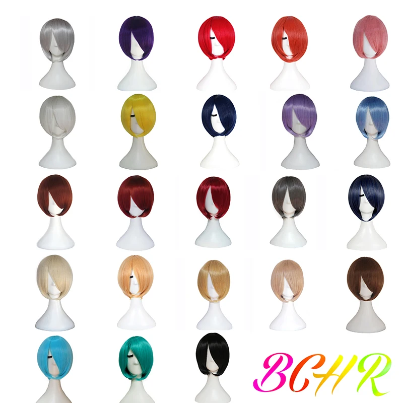 BCHR Short Bob Synthetic Cosplay Wig With Side Bang For Women Straight Blonde Wig Brown Blue Black Pink 24 Color Party Wigs
BCHR Short Bob Synthetic Cosplay Wig With Side Bang For Women Straight Blonde Wig Brown Blue Black Pink 24 Color Party Wigs