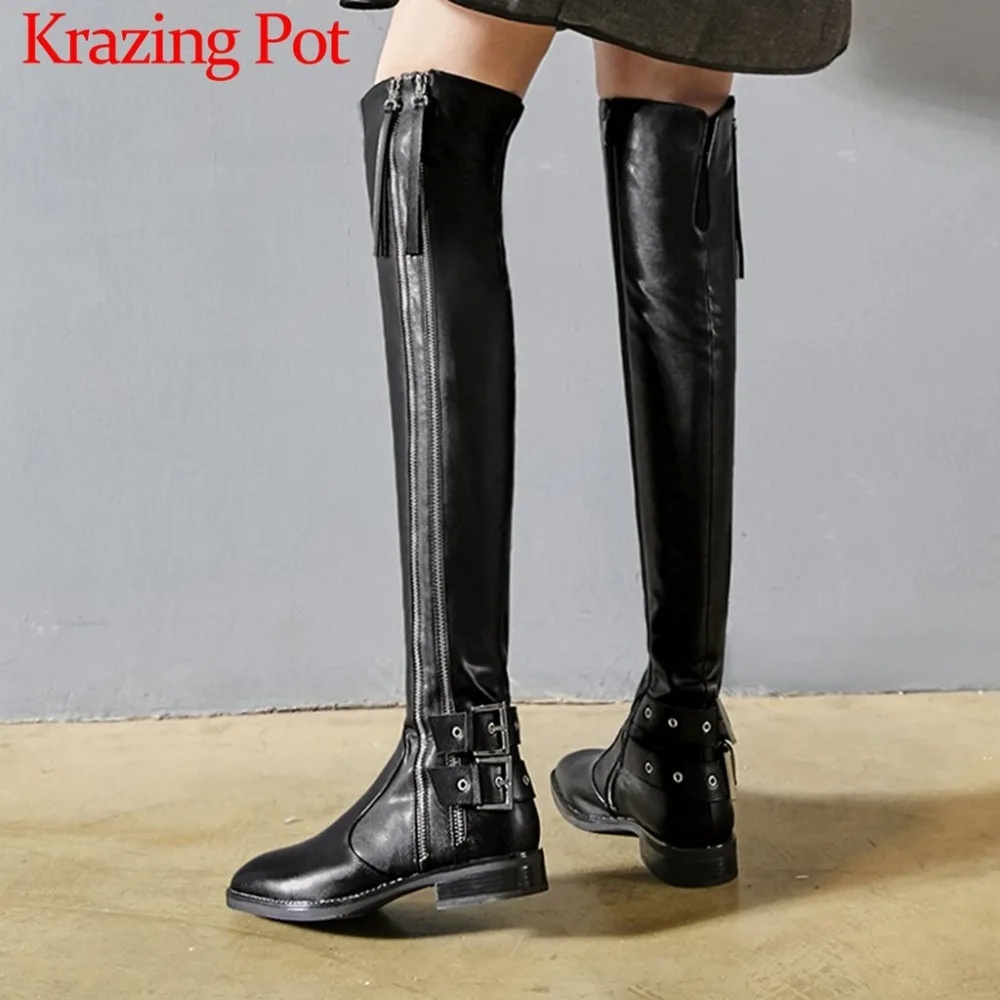 2022 high street fashion zip cow leather square toe young lady low heels buckles nightclub classic stretch thigh high boots L15
2022 high street fashion zip cow leather square toe young lady low heels buckles nightclub classic stretch thigh high boots L15