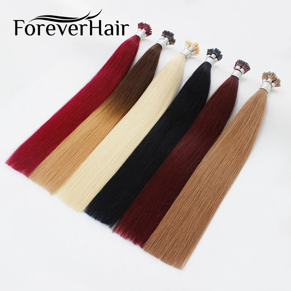 Накладные волосы FOREVER HAIR Remy I Tip наращивание натуральных волос Color Fusion 100%