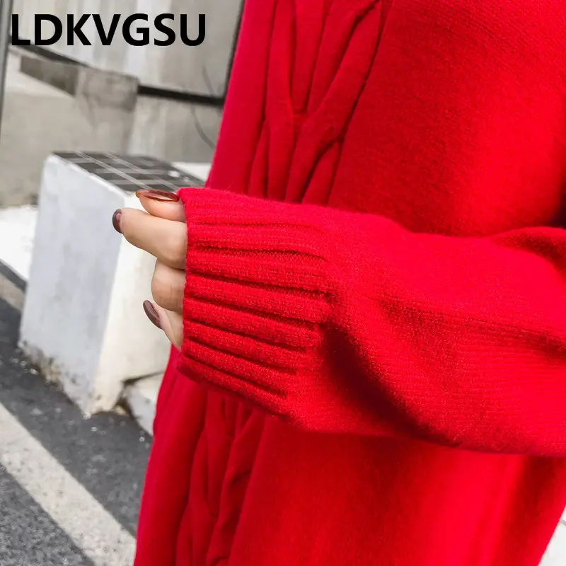 Autumn Winter Thick Twist Sweater Dress Large Size Loose Bat Sleeves Pullover Knit Dress 2019 New Women Wild Long Sweater Is1523
Autumn Winter Thick Twist Sweater Dress Large Size Loose Bat Sleeves Pullover Knit Dress 2019 New Women Wild Long Sweater Is1523