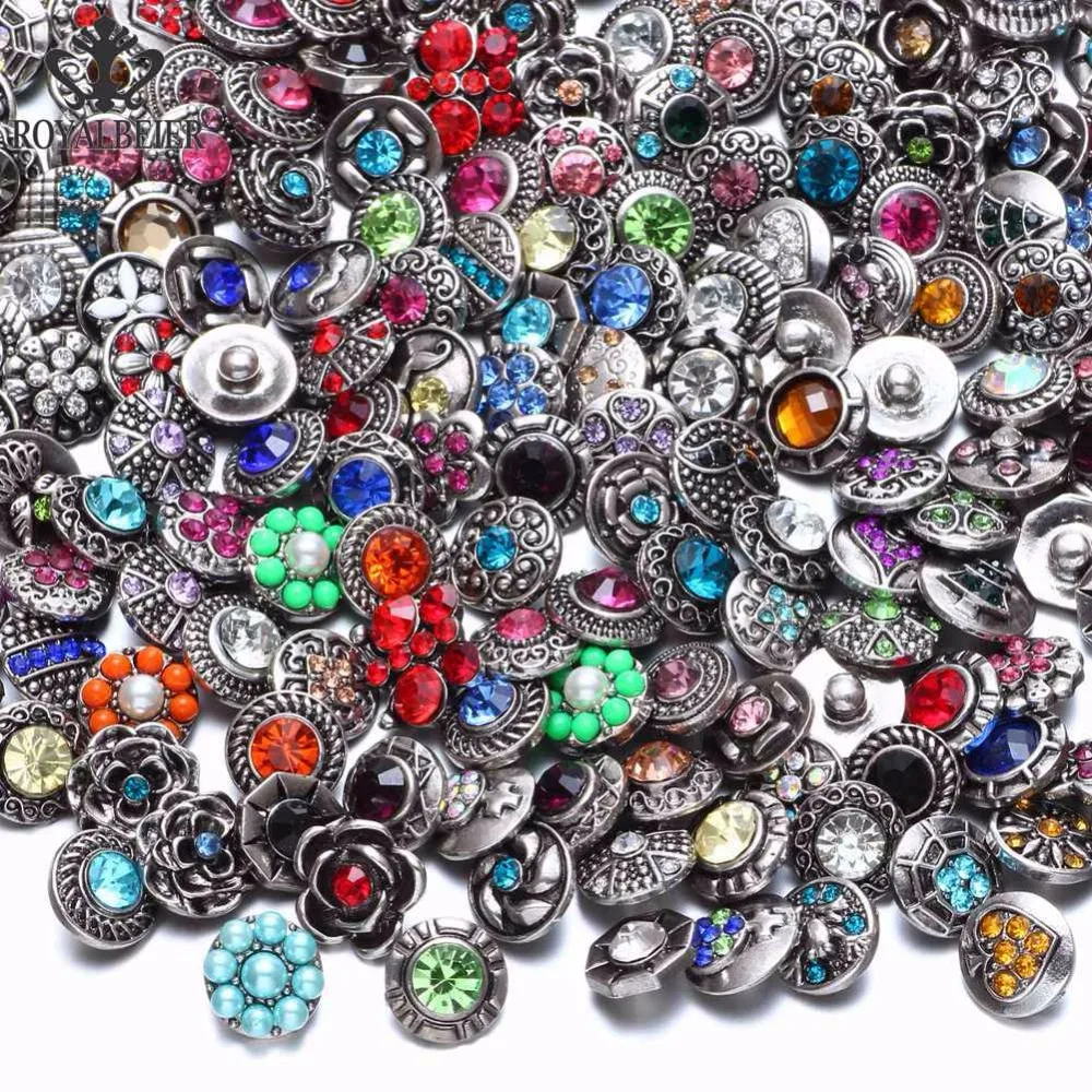 Royalbeier New 20pcs/lot Mixed Rhinestone Styles Metal Charms 12mm Snap Button Jewelry For Snaps Bracelet DIY Snap Jewelry
Royalbeier New 20pcs/lot Mixed Rhinestone Styles Metal Charms 12mm Snap Button Jewelry For Snaps Bracelet DIY Snap Jewelry