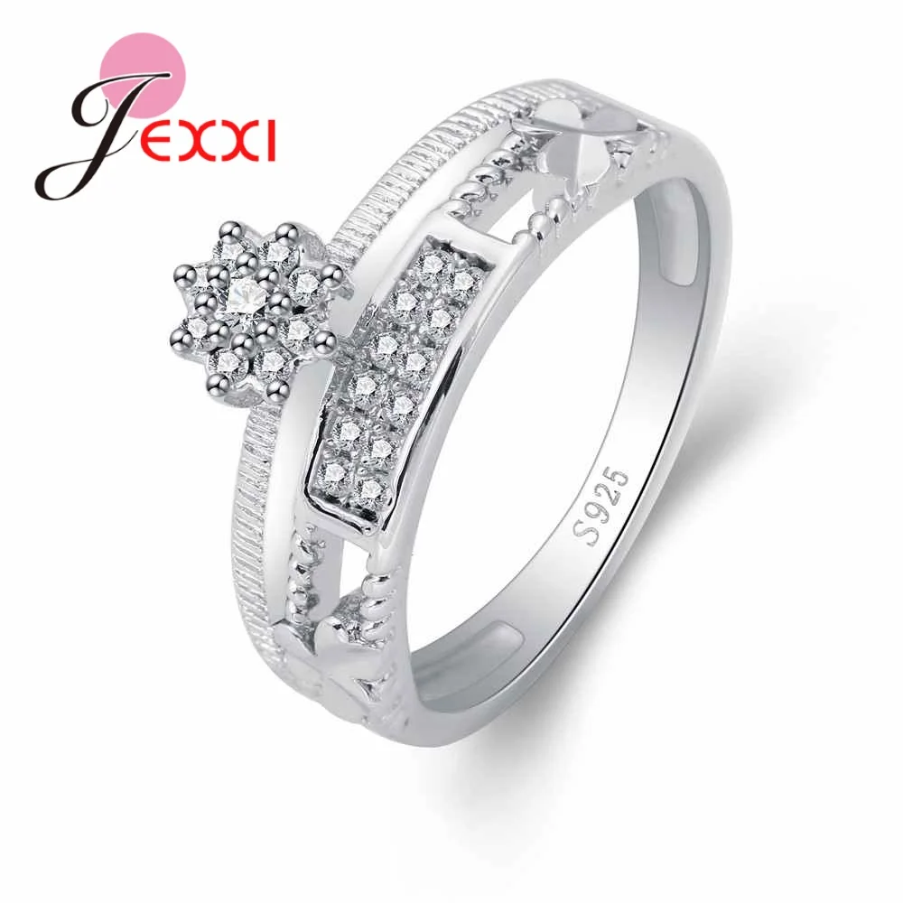 Romantic Bonzer Wedding Rings Flowers Paved Shiny White 925 Sterling Silver Prong Setting Cubic Zircon Bague Femme
Romantic Bonzer Wedding Rings Flowers Paved Shiny White 925 Sterling Silver Prong Setting Cubic Zircon Bague Femme