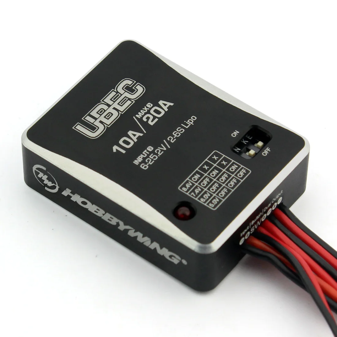 Hobbywing 10A 2-6S UBEC Module UBEC-10A External BEC Switching Mode DC-DC Regulator
Hobbywing 10A 2-6S UBEC Module UBEC-10A External BEC Switching Mode DC-DC Regulator