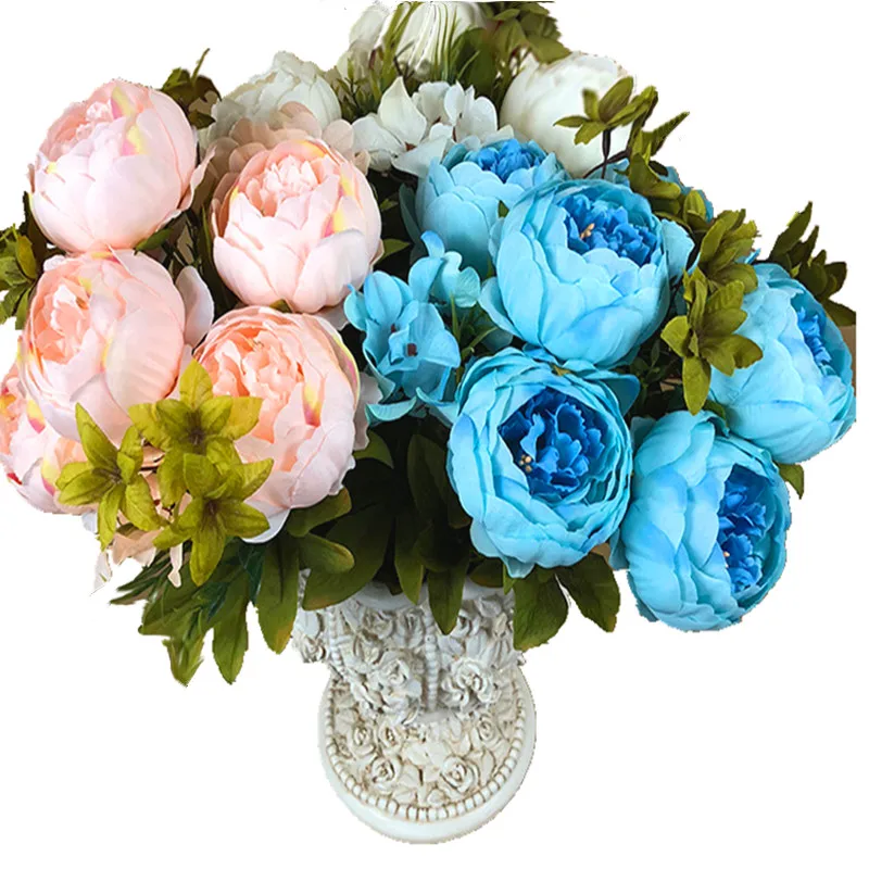 1 Bouquet 13 heads artificial peony silk flower Artificial Flowers Fall Vivid Peony Fake Leaf Wedding Home Party Xmas Decoration
1 Bouquet 13 heads artificial peony silk flower Artificial Flowers Fall Vivid Peony Fake Leaf Wedding Home Party Xmas Decoration