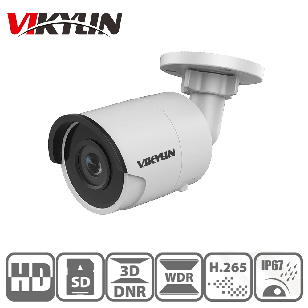 VIKYLIN 6 МП ИК фиксированная пуля сетевая камера IR30m SD слот для карт IP67 с POE от HIK DS