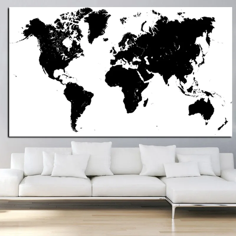 Canvas Art Abstract Black And White Painting World Map Modern Painting Modern Print Wall Art Picture For Living Room Home Decor
Canvas Art Abstract Black And White Painting World Map Modern Painting Modern Print Wall Art Picture For Living Room Home Decor