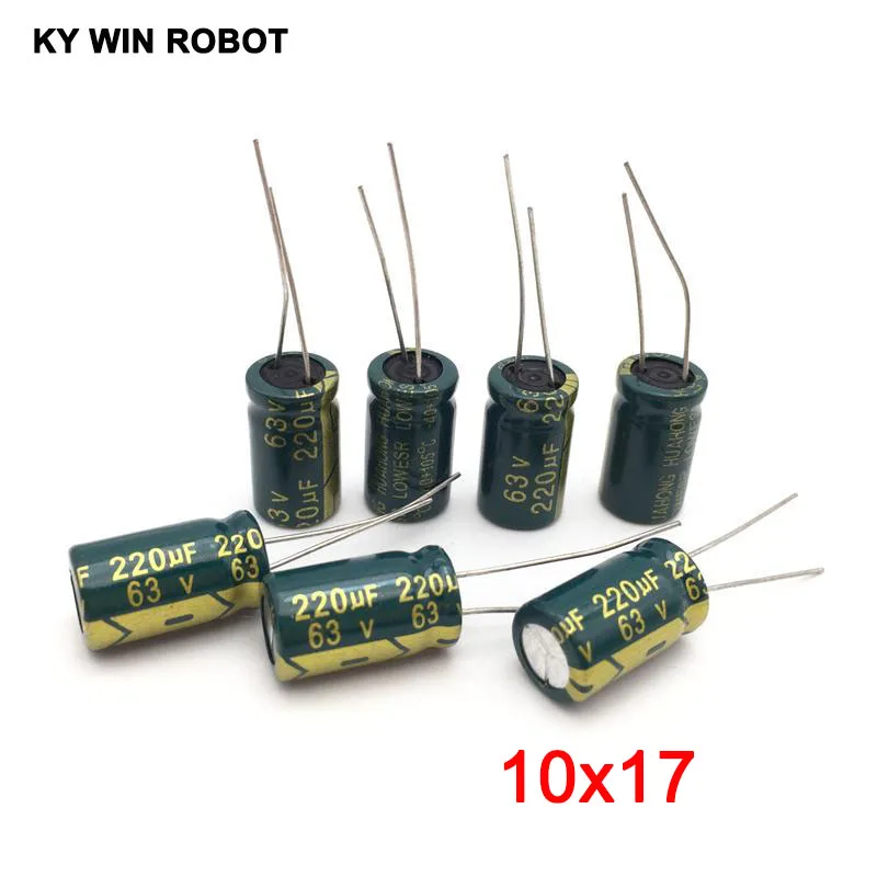 10PCS 63V 220UF 10x20mm 105C Radial high frequency low impedance aluminum electrolytic capacitor 220uf 63v
10PCS 63V 220UF 10x20mm 105C Radial high frequency low impedance aluminum electrolytic capacitor 220uf 63v