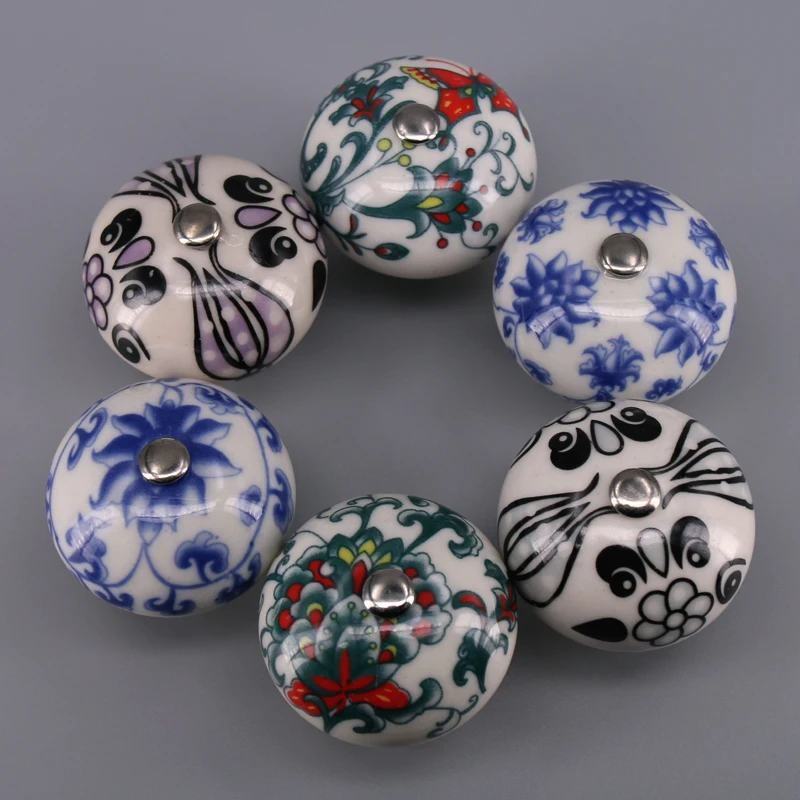 6PCS Dia 40mm Floral Kitchen Cabinet Handles Unique Cupboard Ceramic Knob For Furniture Kitchen Drawer Knobs Pulls
6PCS Dia 40mm Floral Kitchen Cabinet Handles Unique Cupboard Ceramic Knob For Furniture Kitchen Drawer Knobs Pulls