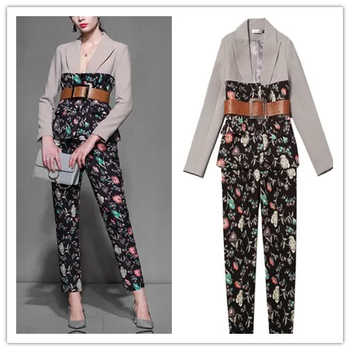 Autumn and winter set 2018 new tide fashion dress suit long sleeved shirt + waisted retro printing wide leg pants
Autumn and winter set 2018 new tide fashion dress suit long sleeved shirt + waisted retro printing wide leg pants