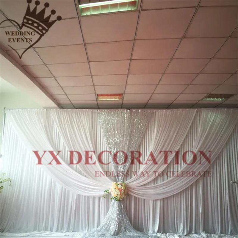 10X20FT White Color Ice Silk Backdrop Curtain Stage Background With Silk Sequin Fabric Drapery Photo Valance
10X20FT White Color Ice Silk Backdrop Curtain Stage Background With Silk Sequin Fabric Drapery Photo Valance