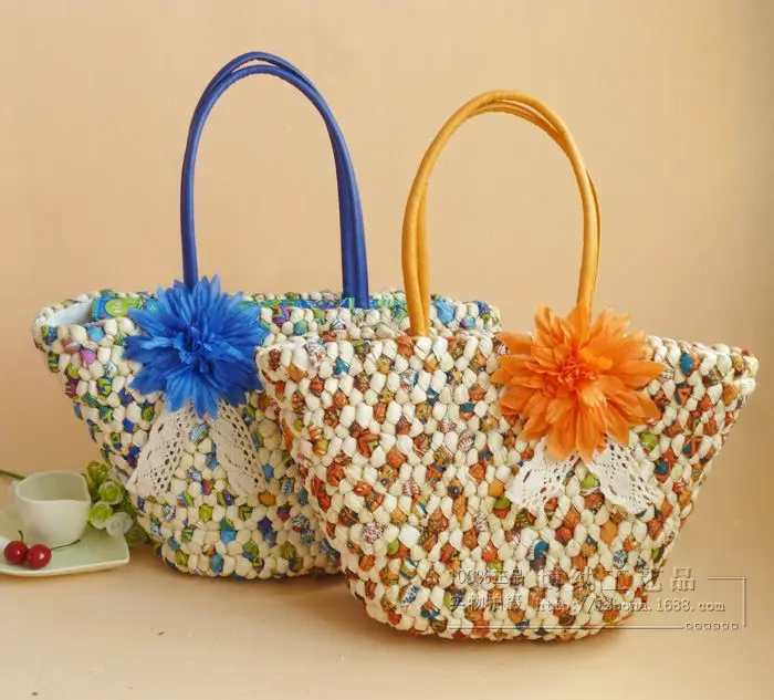 Bohemian Lace knitting Bucket Bag Beach Summer Straw Bag Women Woven Patchwork Shoulder Bags Flower Shopping Bags
Bohemian Lace knitting Bucket Bag Beach Summer Straw Bag Women Woven Patchwork Shoulder Bags Flower Shopping Bags