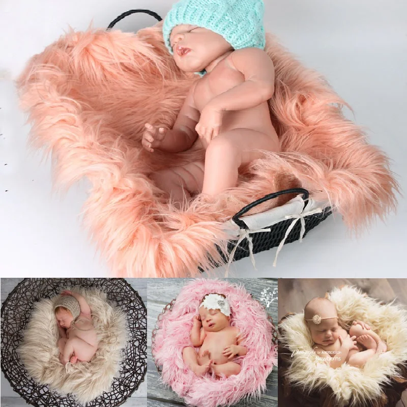 Faux Fur Baby Receiving Blanket Newborn Photography Prop Rug 50*60CM Swaddling Mat Baby Sleeping Cushion Carpet Photo Background
Faux Fur Baby Receiving Blanket Newborn Photography Prop Rug 50*60CM Swaddling Mat Baby Sleeping Cushion Carpet Photo Background