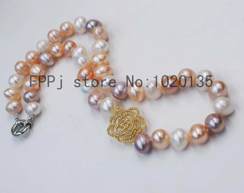freshwater pearl necklace near round multicolor 10-11mm 19inch wholesale beads nature FPPJ
freshwater pearl necklace near round multicolor 10-11mm 19inch wholesale beads nature FPPJ