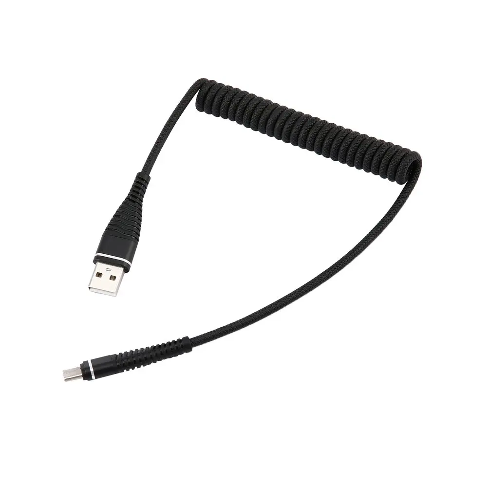 USB-C кабель типа C растягивается спиральная пружина Type-C мужской удлинитель для