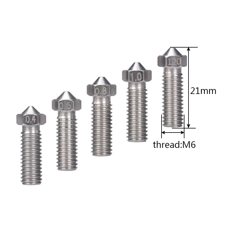 Детали для 3D-принтера Volcano Nozzle 0,4/0,6/0,8/1,0/1,2 1,75 мм 3,0 мм M6 нержавеющая экструдер, Печатная головка для J-Head PLA нити
Детали для 3D-принтера Volcano Nozzle 0,4/0,6/0,8/1,0/1,2 1,75 мм 3,0 мм M6 нержавеющая экструдер, Печатная головка для J-Head PLA нити