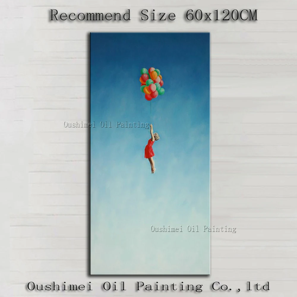 Master Painter Handmade High Quality Modern Decorative Painting Lovely Girl Fly With Balloon Oil Painting For Living Room Decor
Master Painter Handmade High Quality Modern Decorative Painting Lovely Girl Fly With Balloon Oil Painting For Living Room Decor