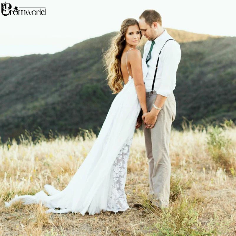 Backless Country Wedding Dresses Spaghetti Straps A-Line Summer Boho Wedding Gown Vestido De Noiva 2021 Lace Bride Dress
Backless Country Wedding Dresses Spaghetti Straps A-Line Summer Boho Wedding Gown Vestido De Noiva 2021 Lace Bride Dress