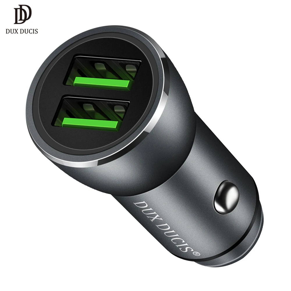 DUX DUCIS 36 Вт автомобильное зарядное устройство с двумя USB для iPhone Samsung Xiaomi быстрая