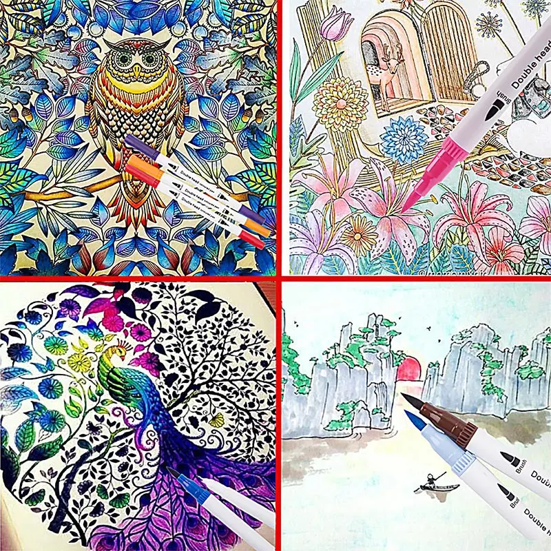 24/60/100 Colors Art Marker Pen Brush Drawing Painting Watercolor Art Marker Pens Dual Tip Sketch Markers Pen School Supplies
24/60/100 Colors Art Marker Pen Brush Drawing Painting Watercolor Art Marker Pens Dual Tip Sketch Markers Pen School Supplies