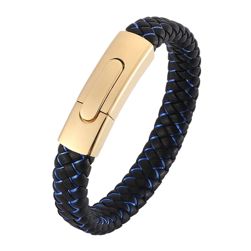 Hot Style Men Jewelry Punk Braided Leather Hand Bracelet Male Golden S.Steel Buckle Fashion Leather Wristband Men Gifts SP0382
Hot Style Men Jewelry Punk Braided Leather Hand Bracelet Male Golden S.Steel Buckle Fashion Leather Wristband Men Gifts SP0382