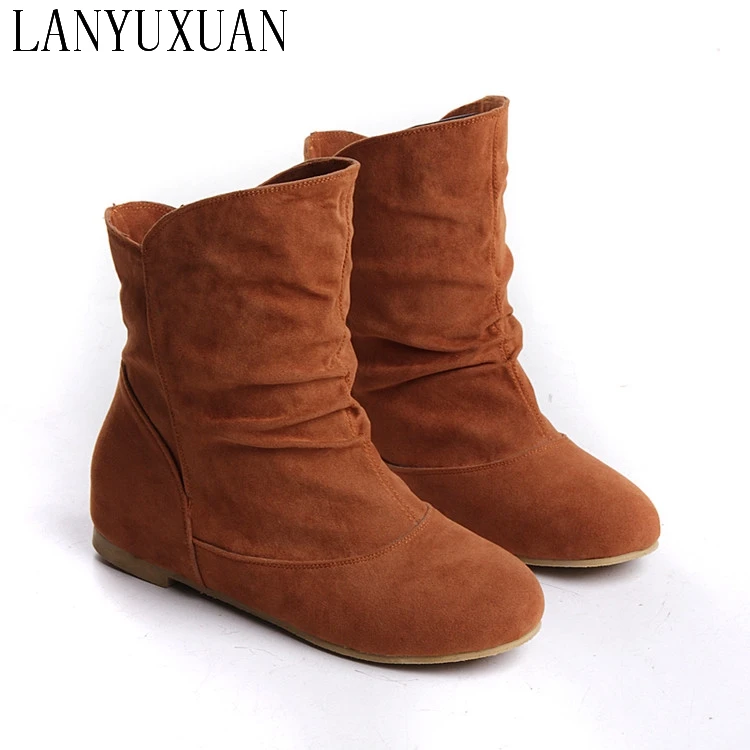 2017 Sale Adhesive Boots Botas Mujer Plus Size 33-48 New Women Faux Suede-leather Flat Heel Ankle Boots Comfort Shoes Boot A-3
2017 Sale Adhesive Boots Botas Mujer Plus Size 33-48 New Women Faux Suede-leather Flat Heel Ankle Boots Comfort Shoes Boot A-3