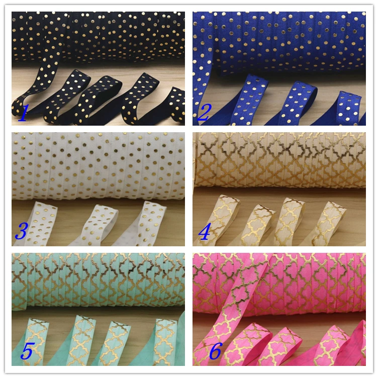 5/8'' Free shipping quatrefoil dots gold foil printed Fold Elastic FOE headband headwear hairband decoration wholesale OEM D437
5/8'' Free shipping quatrefoil dots gold foil printed Fold Elastic FOE headband headwear hairband decoration wholesale OEM D437