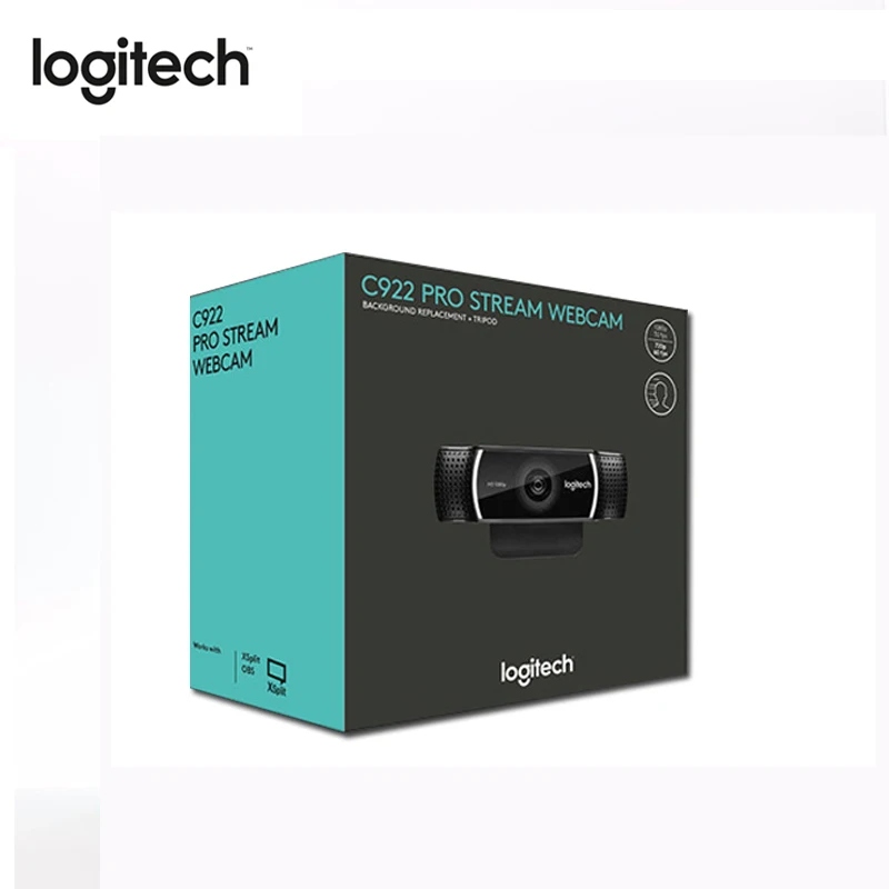 Веб камера Logitech C922 HD с якорем красивая компьютерная веб автофокусом 1080P со
