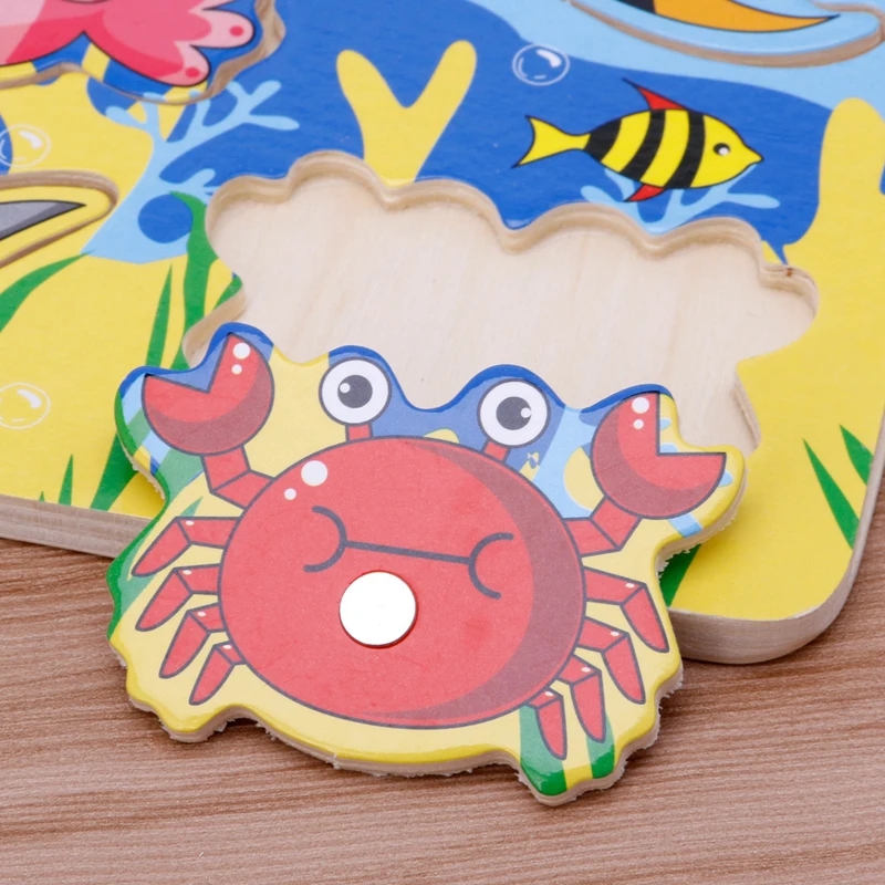 New Baby Kids Magnetic Fishing Game + 3D Jigsaw Puzzle Board Wooden Educational Toy
New Baby Kids Magnetic Fishing Game + 3D Jigsaw Puzzle Board Wooden Educational Toy
