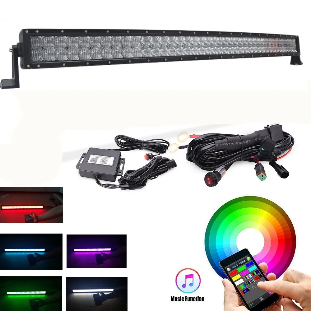 5D Curved 42Inch 240W Multi-color RGB LED Light Work Bar Bluetooth App Free Wiring Harness for Boat Jeep 4X4 Off-road Vehicle
5D Curved 42Inch 240W Multi-color RGB LED Light Work Bar Bluetooth App Free Wiring Harness for Boat Jeep 4X4 Off-road Vehicle