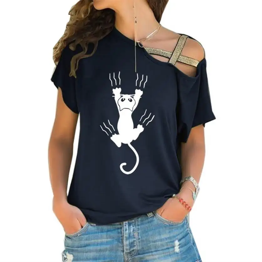 New Fashion Animal Print T-Shirt For Women Bandage Off Shoulder Tops T-Shirt Plus Size Cute Femme Size Wonder
New Fashion Animal Print T-Shirt For Women Bandage Off Shoulder Tops T-Shirt Plus Size Cute Femme Size Wonder