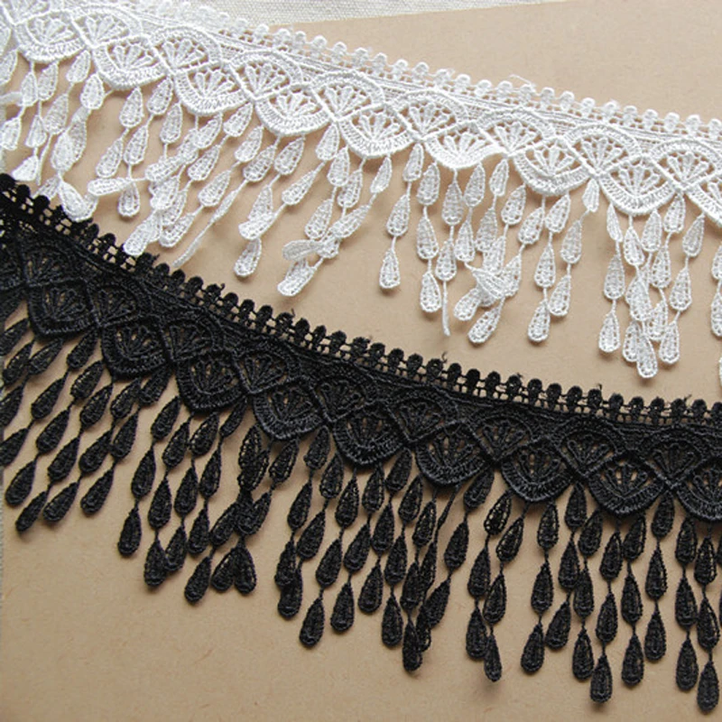 8Yards/lot Tassel Lace Fabric 8cm White Black Milk Silk Embroidered Lace Fabric DIY Handmade Materials Lace Trim
8Yards/lot Tassel Lace Fabric 8cm White Black Milk Silk Embroidered Lace Fabric DIY Handmade Materials Lace Trim