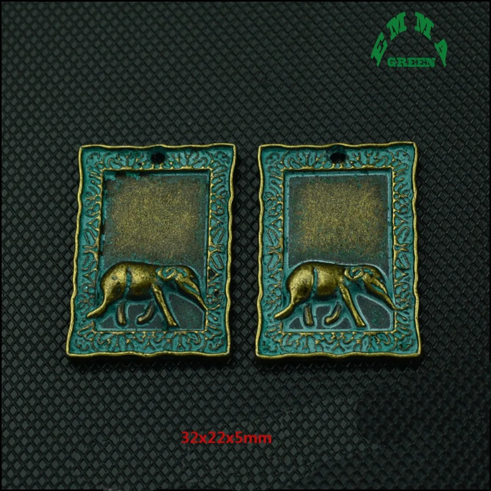 Various New Design Retro Verdigris Patina Plated Zinc Alloy Green Embossed Animal Elephant Charms Pendants For DIY Classical
Various New Design Retro Verdigris Patina Plated Zinc Alloy Green Embossed Animal Elephant Charms Pendants For DIY Classical