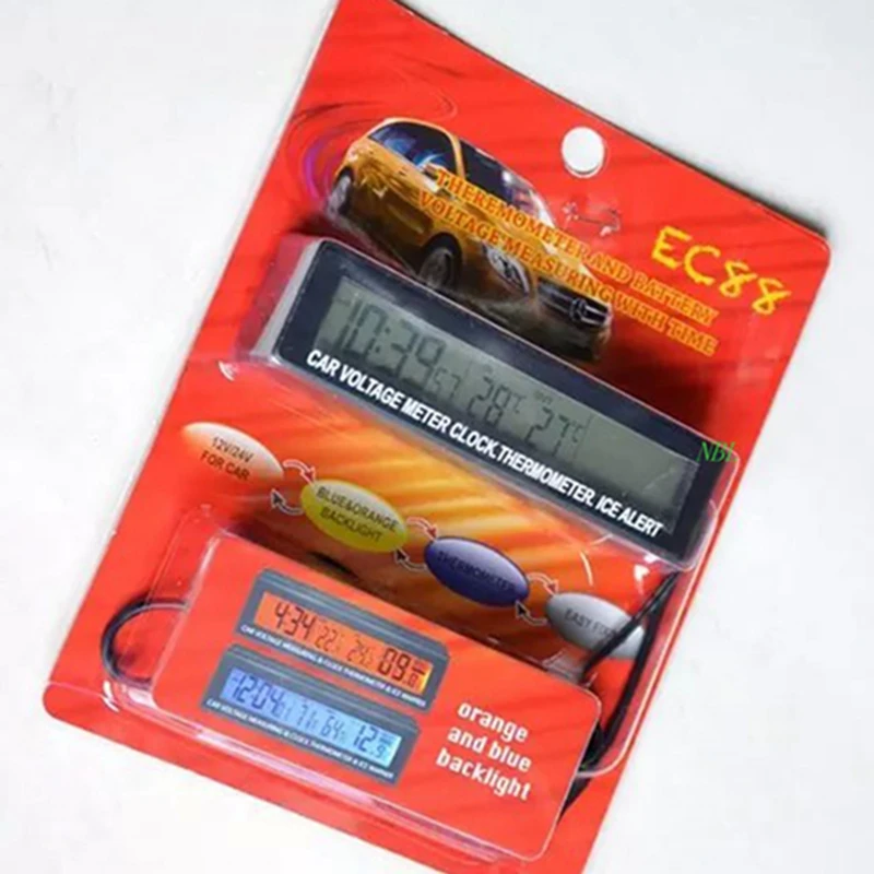 3in1 Digital LCD In&Out Car Thermometer 12V Vehicle Voltage Monitor Temperature Meter Date Clock ICE Alert Blue/Orange Backlit
3in1 Digital LCD In&Out Car Thermometer 12V Vehicle Voltage Monitor Temperature Meter Date Clock ICE Alert Blue/Orange Backlit
