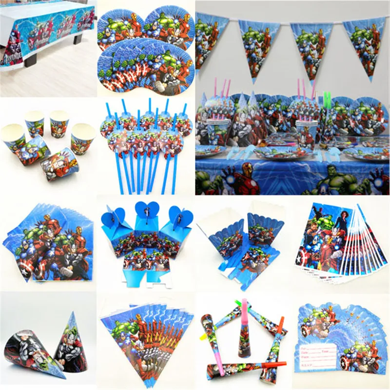 Avengers Birthday Party Decoration Supplies Kids Disposable Tablecloth Cup Plate Straw Napkin Cap Tableware Baby Shower Favors
Avengers Birthday Party Decoration Supplies Kids Disposable Tablecloth Cup Plate Straw Napkin Cap Tableware Baby Shower Favors