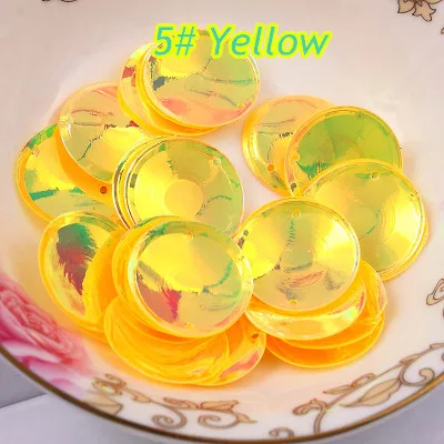 200pcs/lot Large Round Sequins 20mm PVC Cup Sequin Round With 2 Side Holes Sequins Decoration 5# Yellow Confetti Spangles
200pcs/lot Large Round Sequins 20mm PVC Cup Sequin Round With 2 Side Holes Sequins Decoration 5# Yellow Confetti Spangles