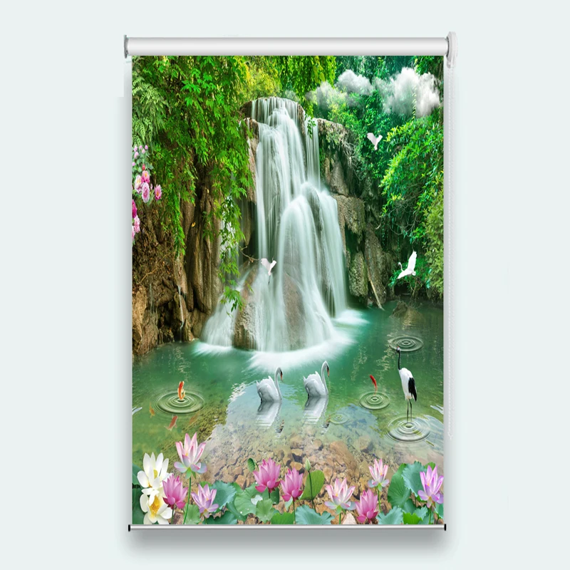 Customized Shade Blackout Sheer Curtains waterfall roller blinds on the window living room bedroom 3D roller blinds
Customized Shade Blackout Sheer Curtains waterfall roller blinds on the window living room bedroom 3D roller blinds