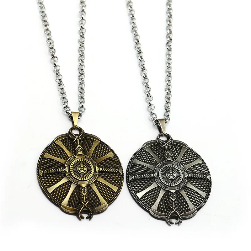 Big God of War 4 Kratos Logo Necklace Metal Shield Link Chain Pendant Necklaces For Fans Souvenir Chaveiro llaveros Kolye Colar
Big God of War 4 Kratos Logo Necklace Metal Shield Link Chain Pendant Necklaces For Fans Souvenir Chaveiro llaveros Kolye Colar