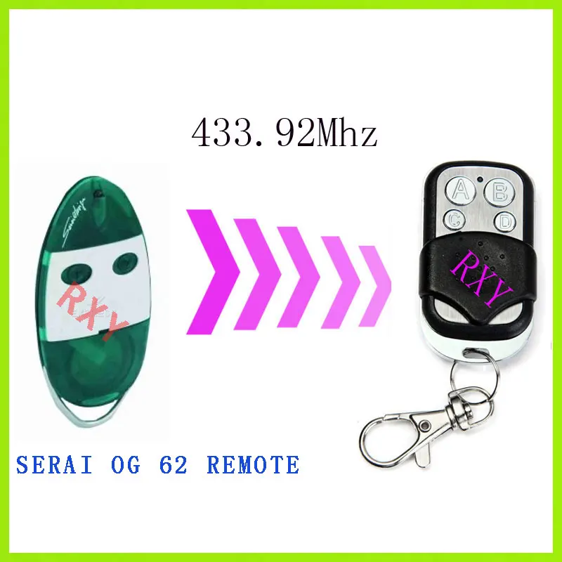 SERAI OG Remote Control 433.92mhz Gate Garage Door SERAI OG 62 433mhz Remote Control With Battery
SERAI OG Remote Control 433.92mhz Gate Garage Door SERAI OG 62 433mhz Remote Control With Battery
