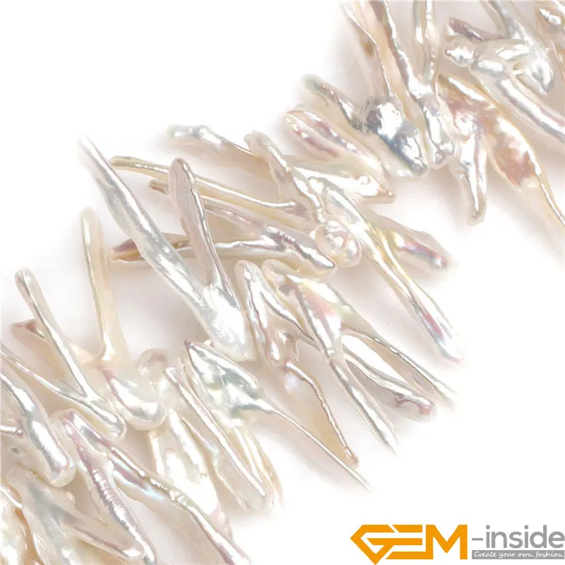 Big Large V Shape Top Drilled White Stick Point Biwa Natural Freshwater Cultured Pearls Beads for Jewelry Making Strand 15 Inch
Big Large V Shape Top Drilled White Stick Point Biwa Natural Freshwater Cultured Pearls Beads for Jewelry Making Strand 15 Inch