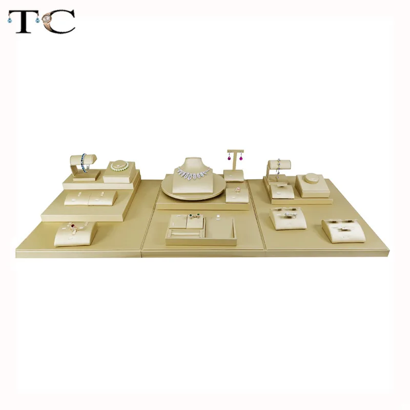 New Gold PU Ring Earring Necklace Bracelet Display Organizer Holder Stand Jewelry Store Counter Shiowcase Kit
New Gold PU Ring Earring Necklace Bracelet Display Organizer Holder Stand Jewelry Store Counter Shiowcase Kit