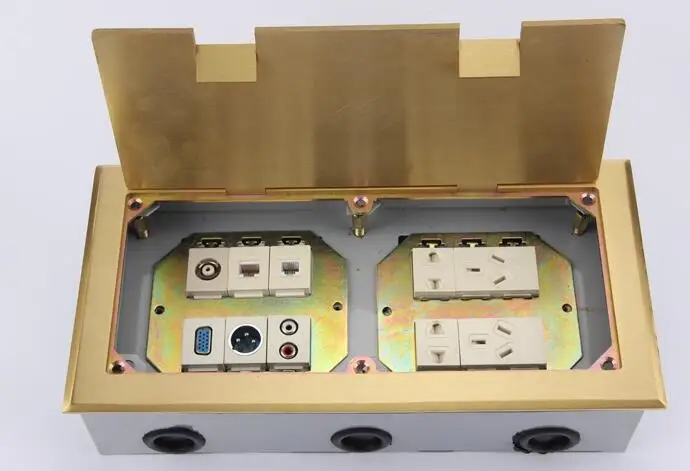 Flip-up type floor grounding socket box dual connector box copper stainless steel material custom wholesale price 200 pcs
Flip-up type floor grounding socket box dual connector box copper stainless steel material custom wholesale price 200 pcs