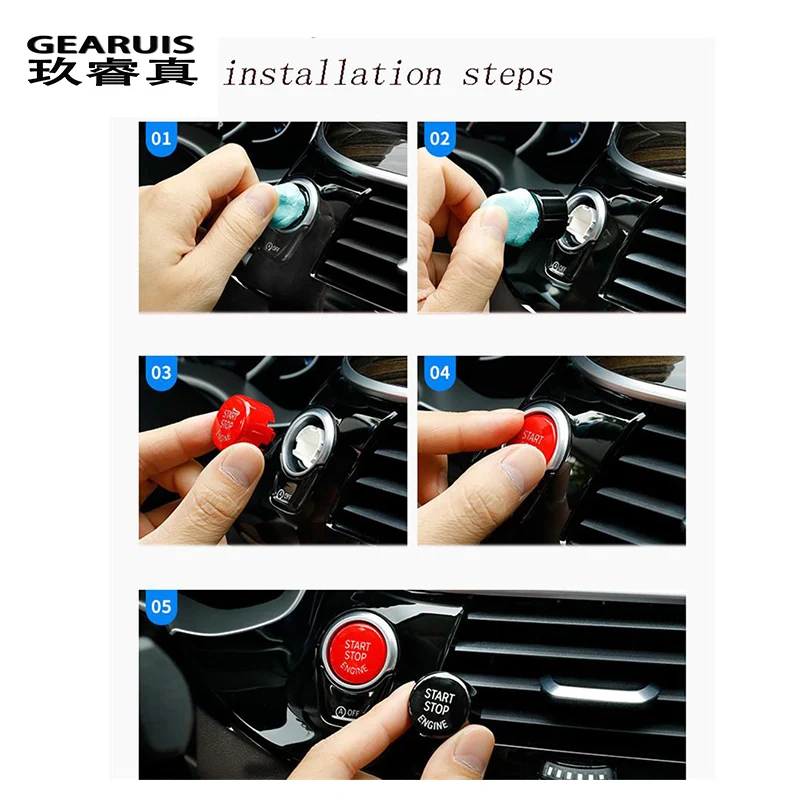 Car styling ENGINE START STOP switch button for BMW F chassis cars F20 F21 F30 F34 F10 F07 F48 F52 F25 F15 F16 auto Accessories
Car styling ENGINE START STOP switch button for BMW F chassis cars F20 F21 F30 F34 F10 F07 F48 F52 F25 F15 F16 auto Accessories