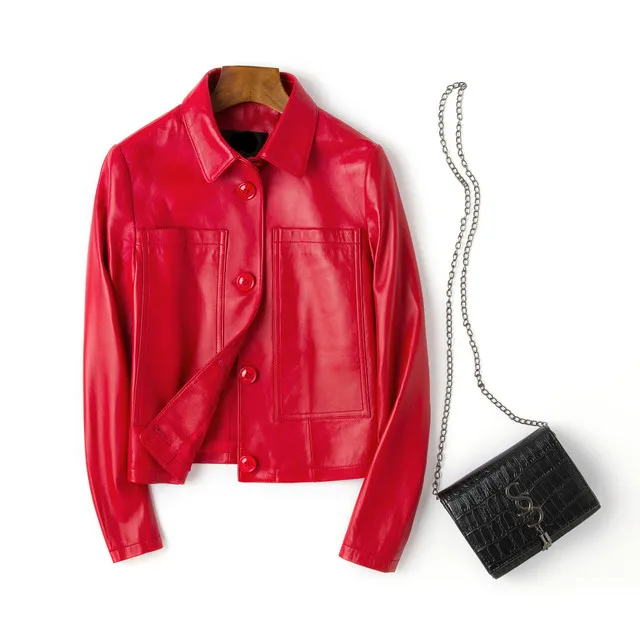 Genuine Leather Jacket Women 100% Real Sheepskin Sheep Slim Short Jacket Motorcycle Outerwear Coat ladies Female Plus Size
Genuine Leather Jacket Women 100% Real Sheepskin Sheep Slim Short Jacket Motorcycle Outerwear Coat ladies Female Plus Size