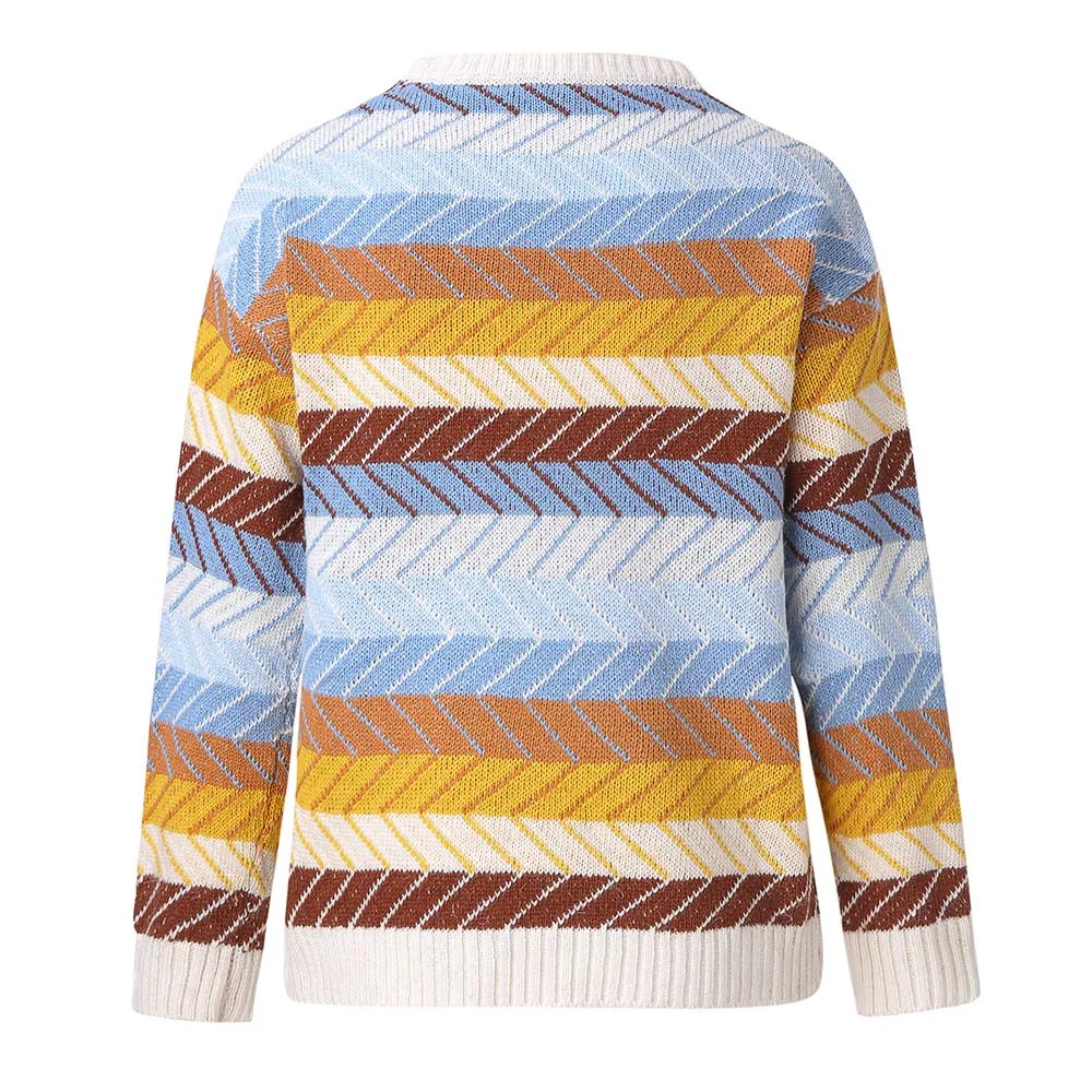 women pullovers knitwear sweater women stripe Knitted Winter Printing Round Neck Long Sleeve Button Loose Sweater Y719
women pullovers knitwear sweater women stripe Knitted Winter Printing Round Neck Long Sleeve Button Loose Sweater Y719