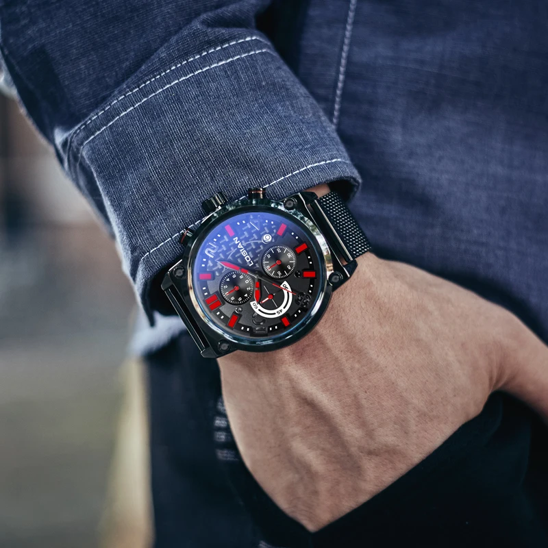 Спортивные часы uhr cronometro мужские подарки moda hombre люксовый бренд водонепроницаемые
